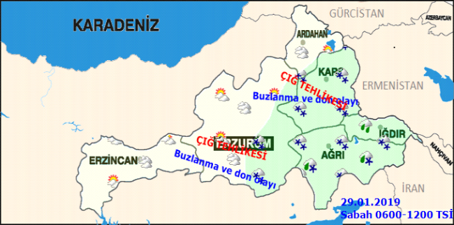 Havaların ısındığı Doğu'da çığ uyarısı